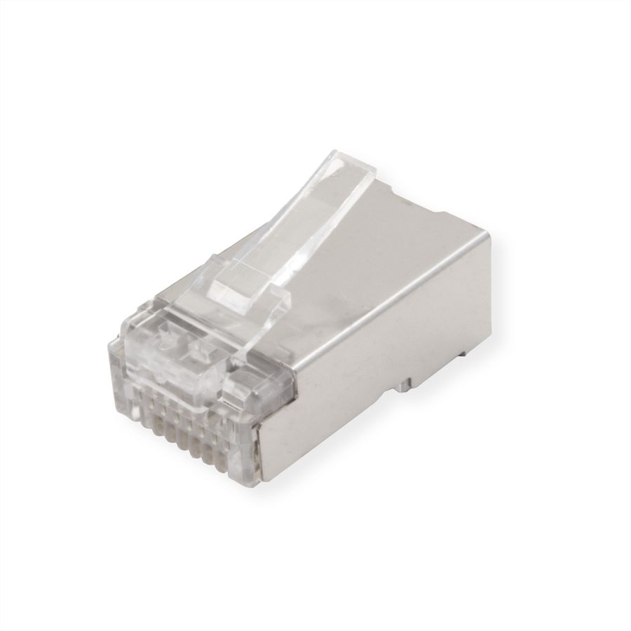 ROLINE Connecteur modulaire blindé Cat.6A (Classe EA), pour câble solide/tresse, 10 unités