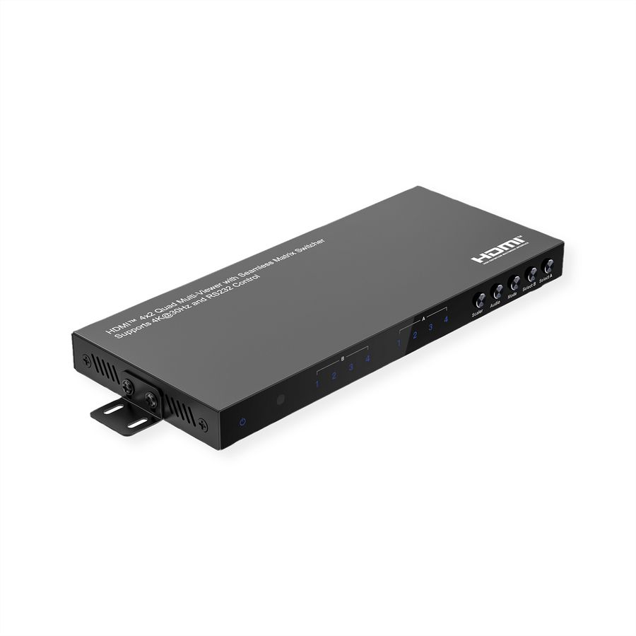 VALUE Switch matriciel HDMI 4x2 QUAD multi vues, commutation sans rupture