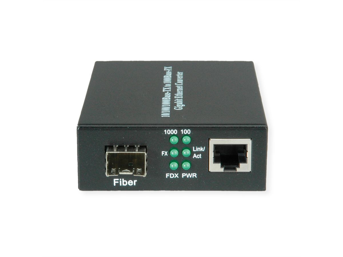 VALUE Convertisseur Gigabit Ethernet, RJ45-Fibre Optique