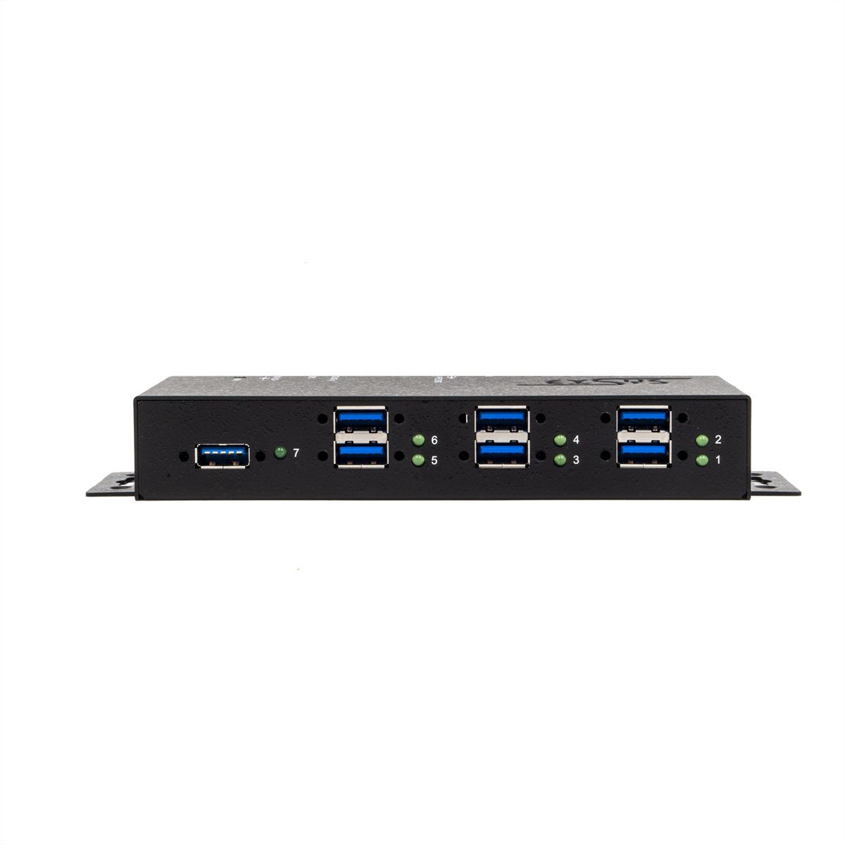 EXSYS EX-1517HMVS Hub métallique géré USB 3.2 Gen1 à 7 ports, protection de surtension 15KV ESD