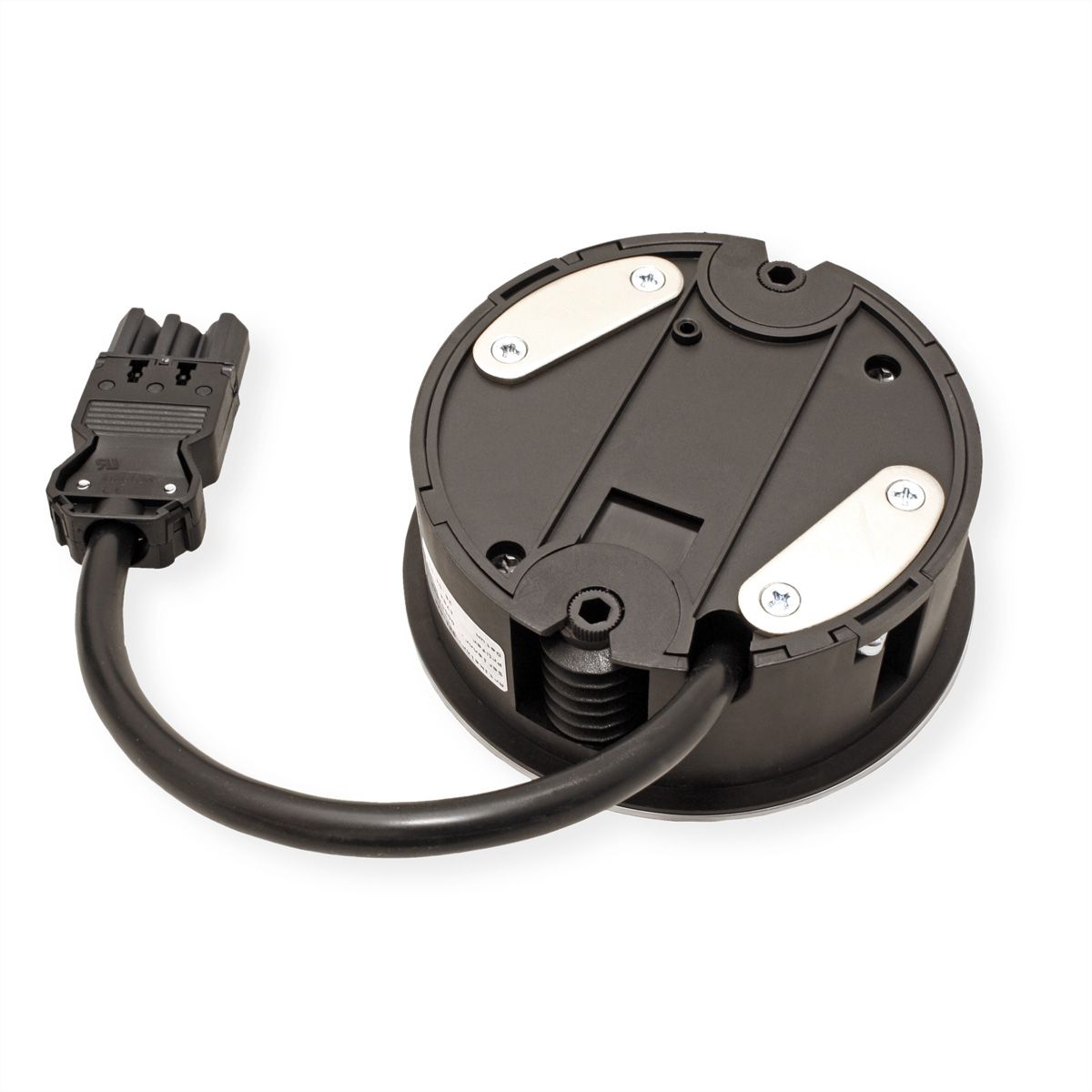 BACHMANN TWIST Prise 1x UTE, chargeur USB, chrome, 0,2 m