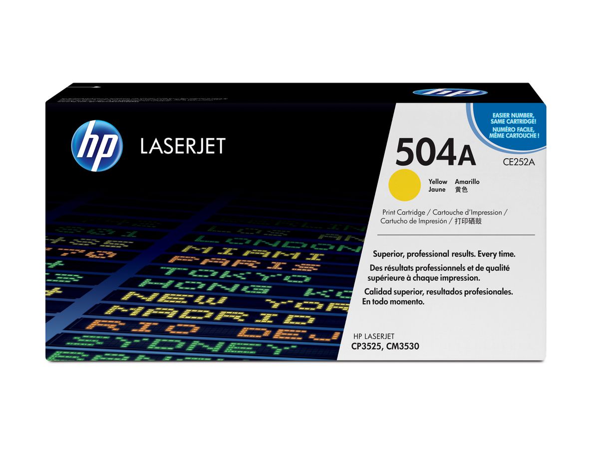 HP 504A toner LaserJet jaune authentique