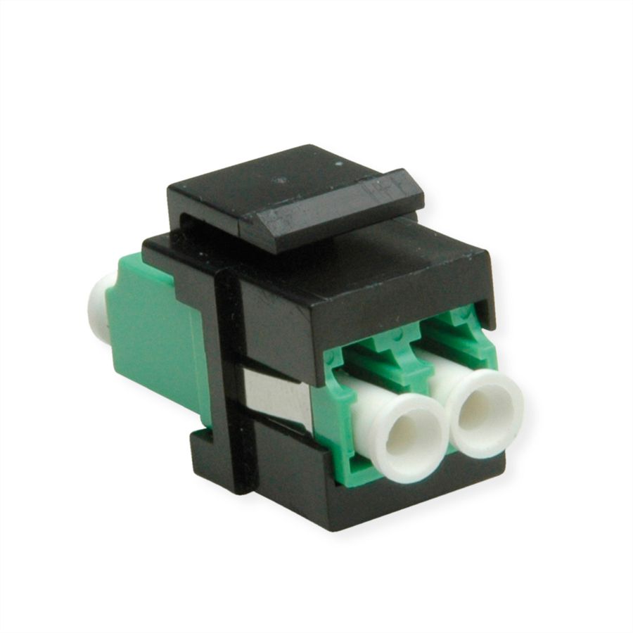 ROLINE Raccord optique LC/LC duplex monomode, Keystone, OS2, APC