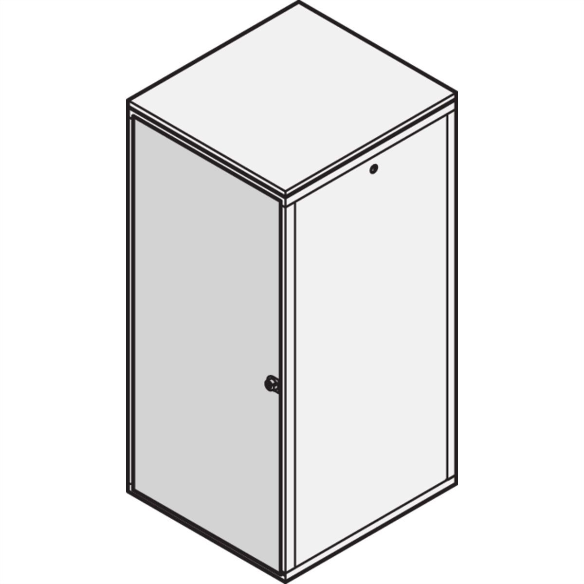 Porte acier Eurorack SCHROFF, Angle d'ouverture 120°, RAL 7035, 16 U 600W
