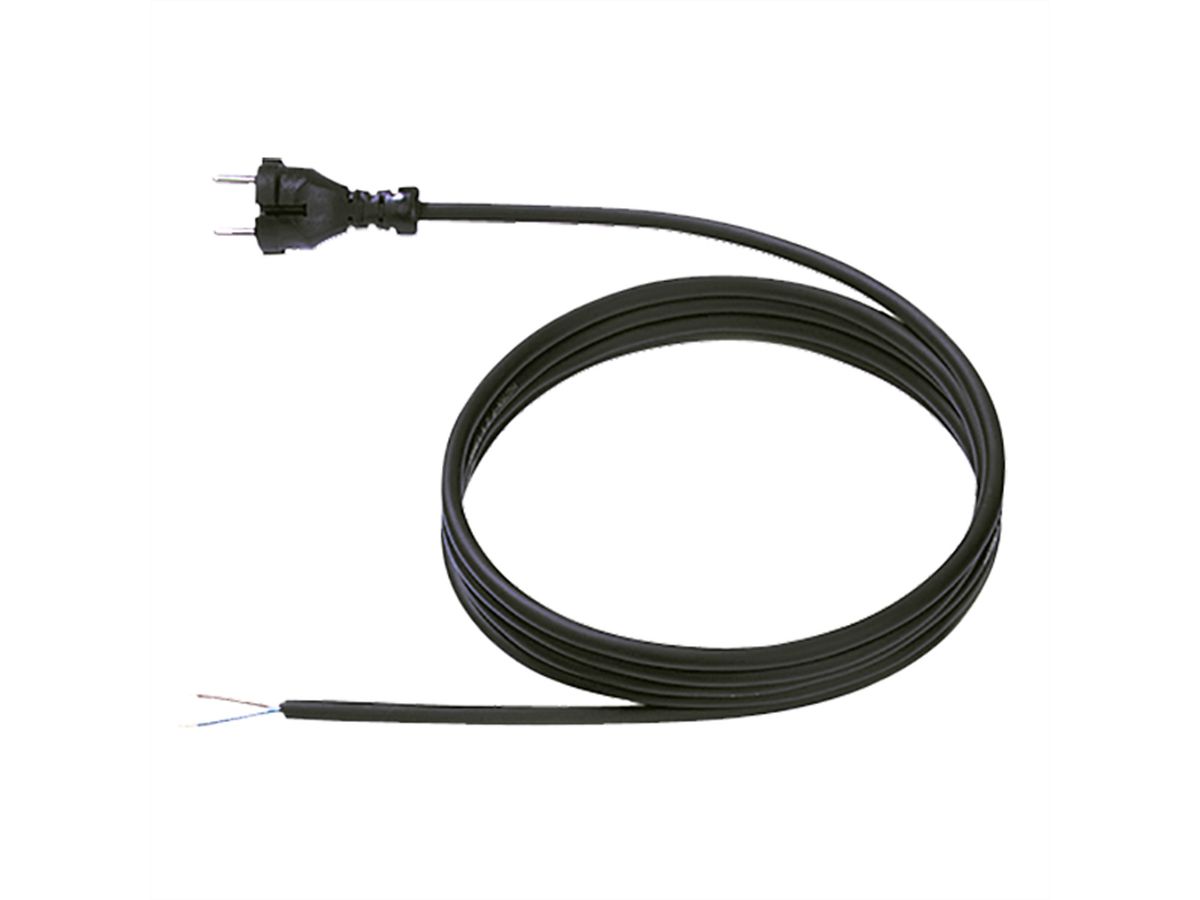 BACHMANN Câble néoprène 2x1.5 2m noir, H07RN-F 24G/fils ouverts
