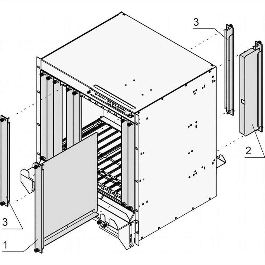 Déflecteur d'air AdvancedTCA SCHROFF 280 mm, avec déflecteur d'air, profilé alu, 8 U, 6 HP