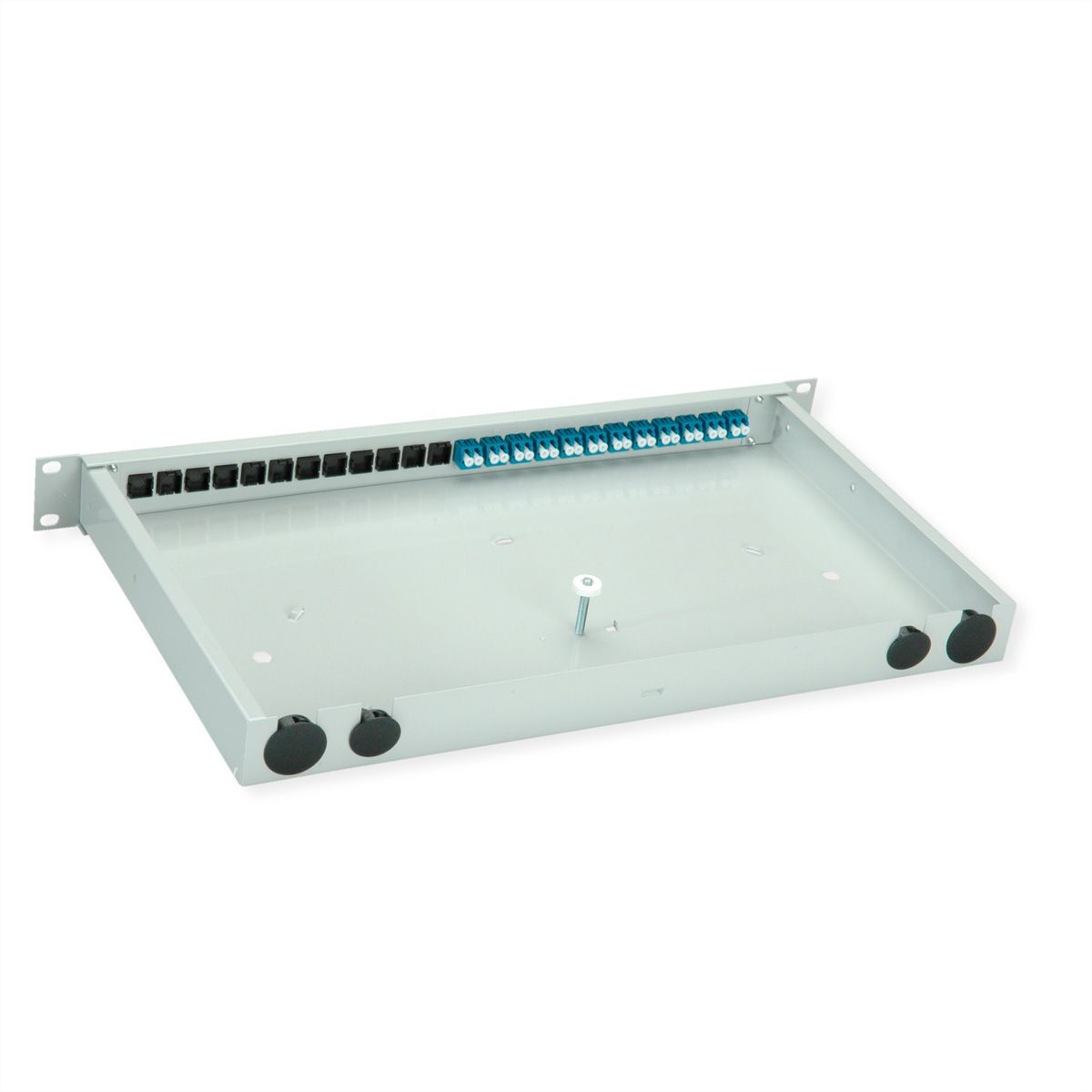 TELEGÄRTNER BASIS eco Panneau FO avec coupleurs, 12x SC Duplex, bleu, OS2