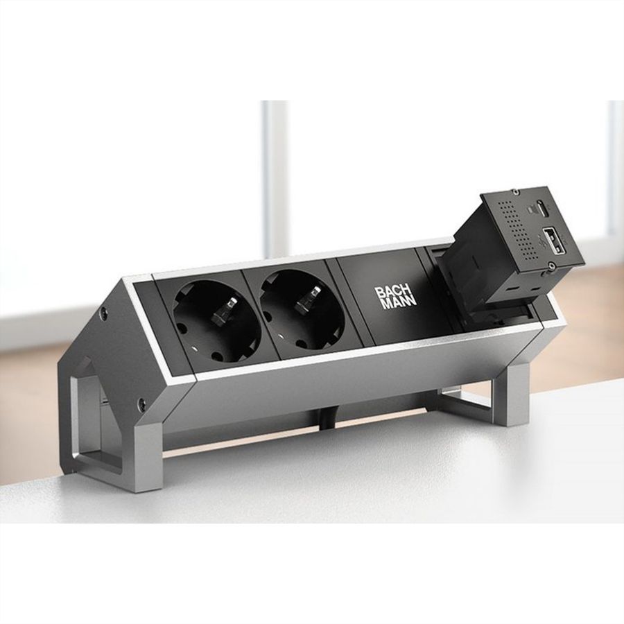 BACHMANN Module Replicateur de port, 2x USB, RJ45, Mini DisplayPort, USB-C