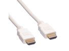 ROLINE Câble HDMI High Speed avec Ethernet, blanc, 2 m