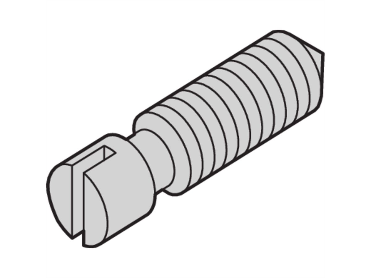 Vis sans tête SCHROFF, acier nickelé, M2.5 x 8