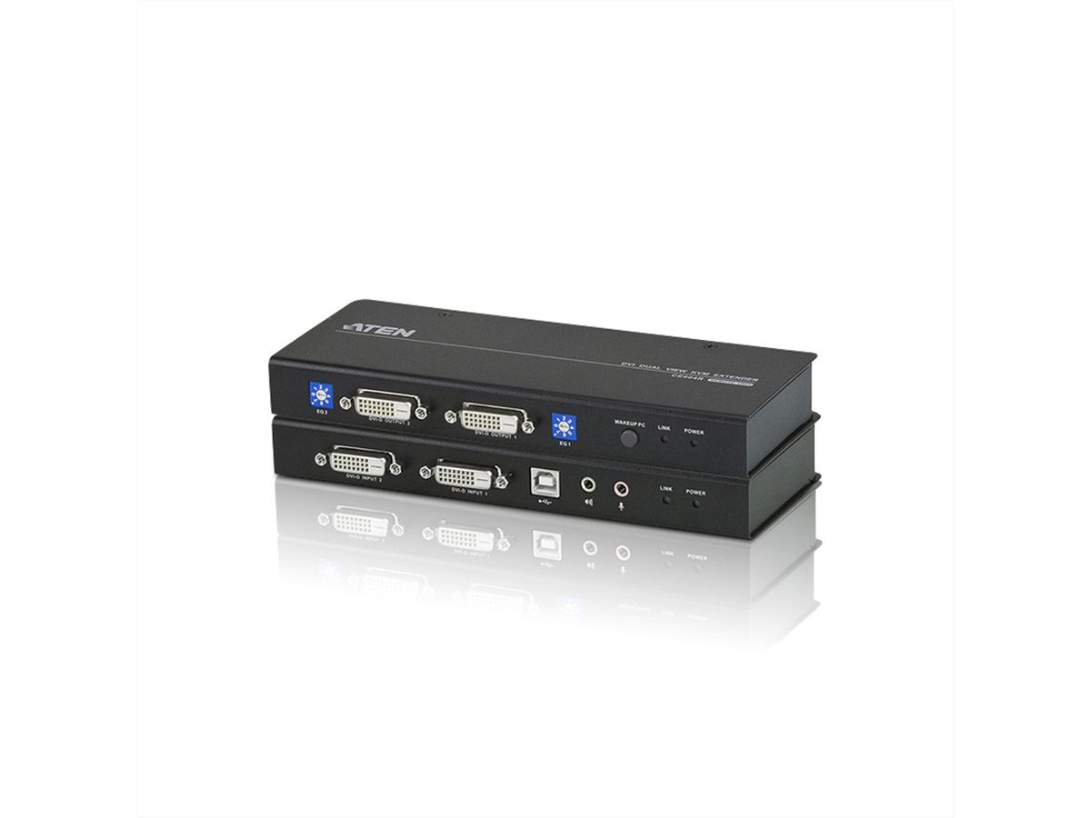 ATEN CE604 Prolongateur KVM Dual View DVI USB, audio, RS-232, 60 m