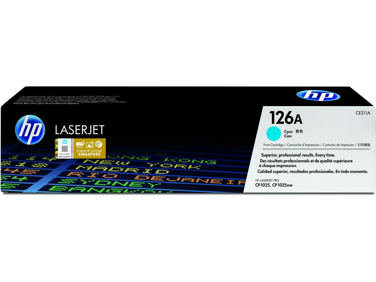 HP 126A toner LaserJet cyan authentique