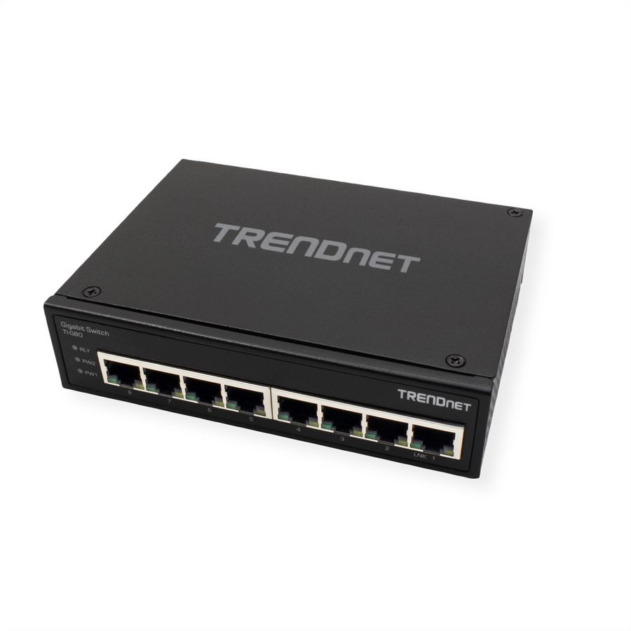 TRENDnet TI-G80 Switch Rail DIN Gigabit industriel renforcé à 8 ports