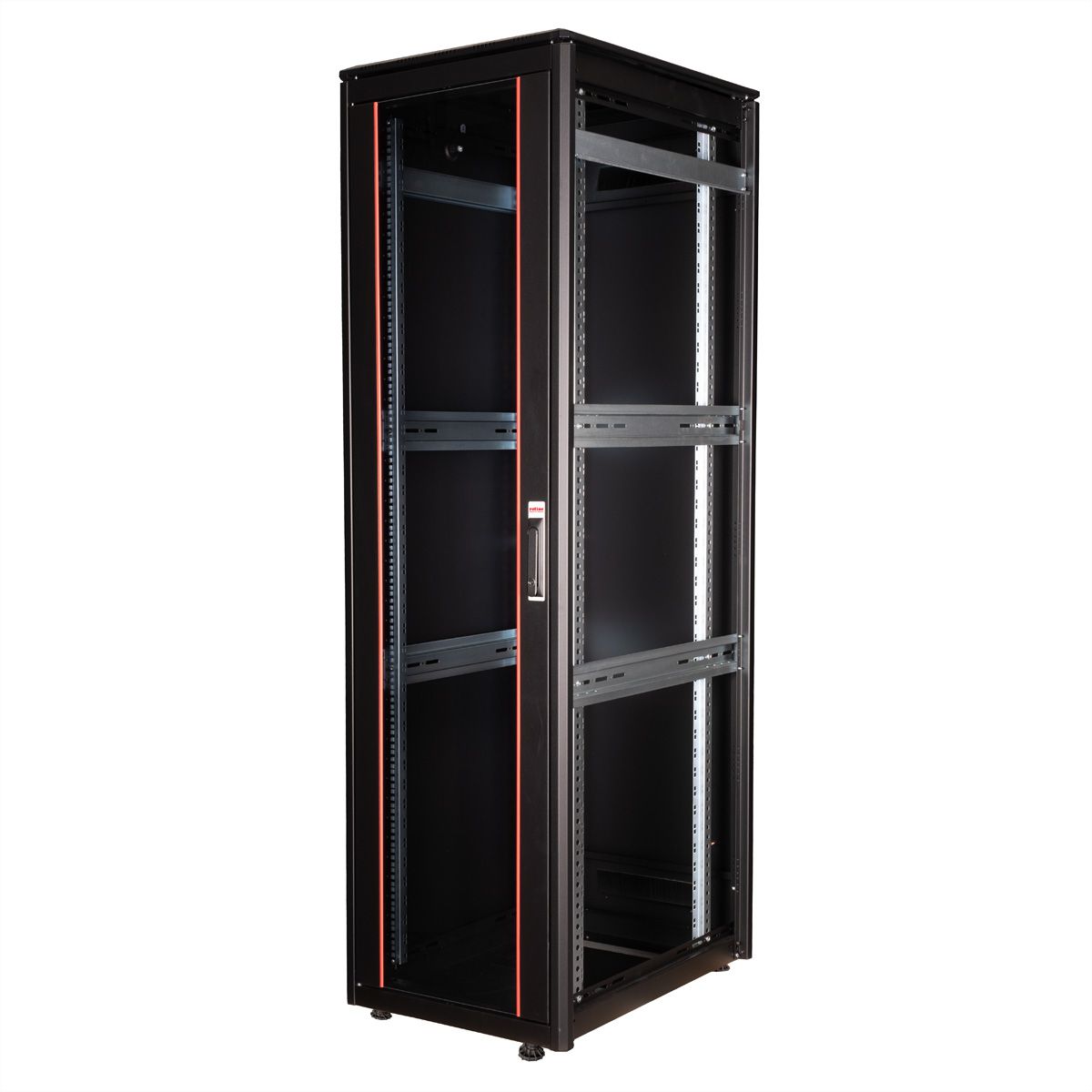 ROLINE 19" Baie réseau Pro 42U, 600x800 LxP Porte verre noir