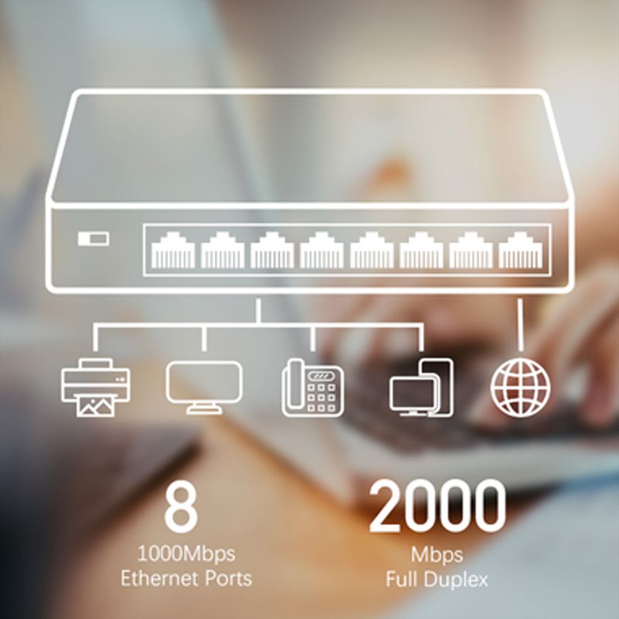CUDY GS108 Switch 8 ports Gigabit métal