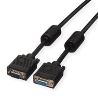 ROLINE SVGA HD15 M/HD15 F avec noyaux de ferrite, 3 m