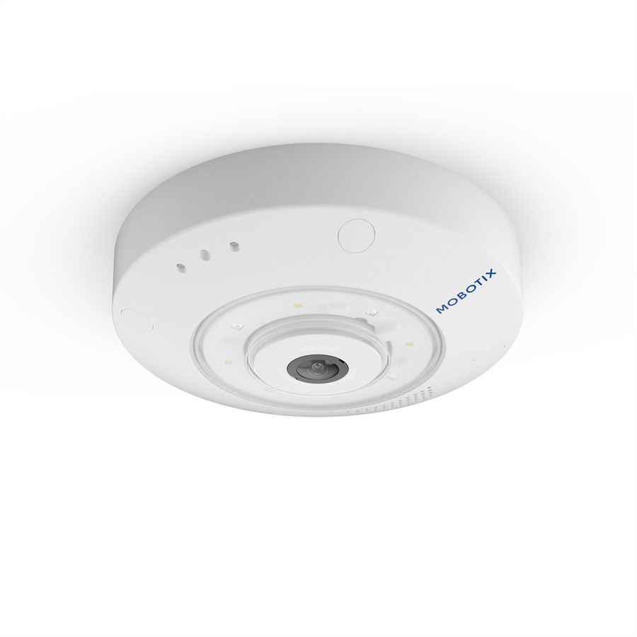 Mobotix Q71B Caméra Fisheye 12 MP, 180°/360°, blanc lumière & IR-LED à 15m
