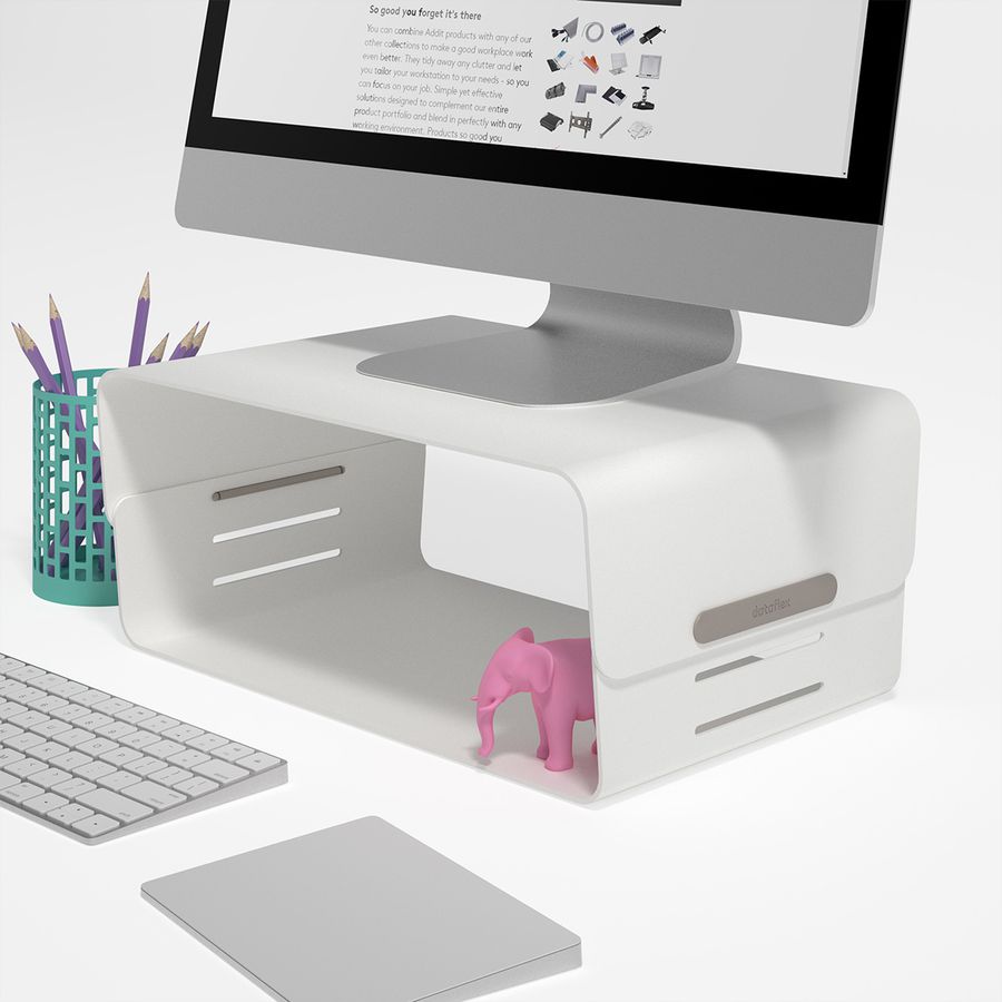DATAFLEX Addit Bento Rehausseur d'écran, blanc