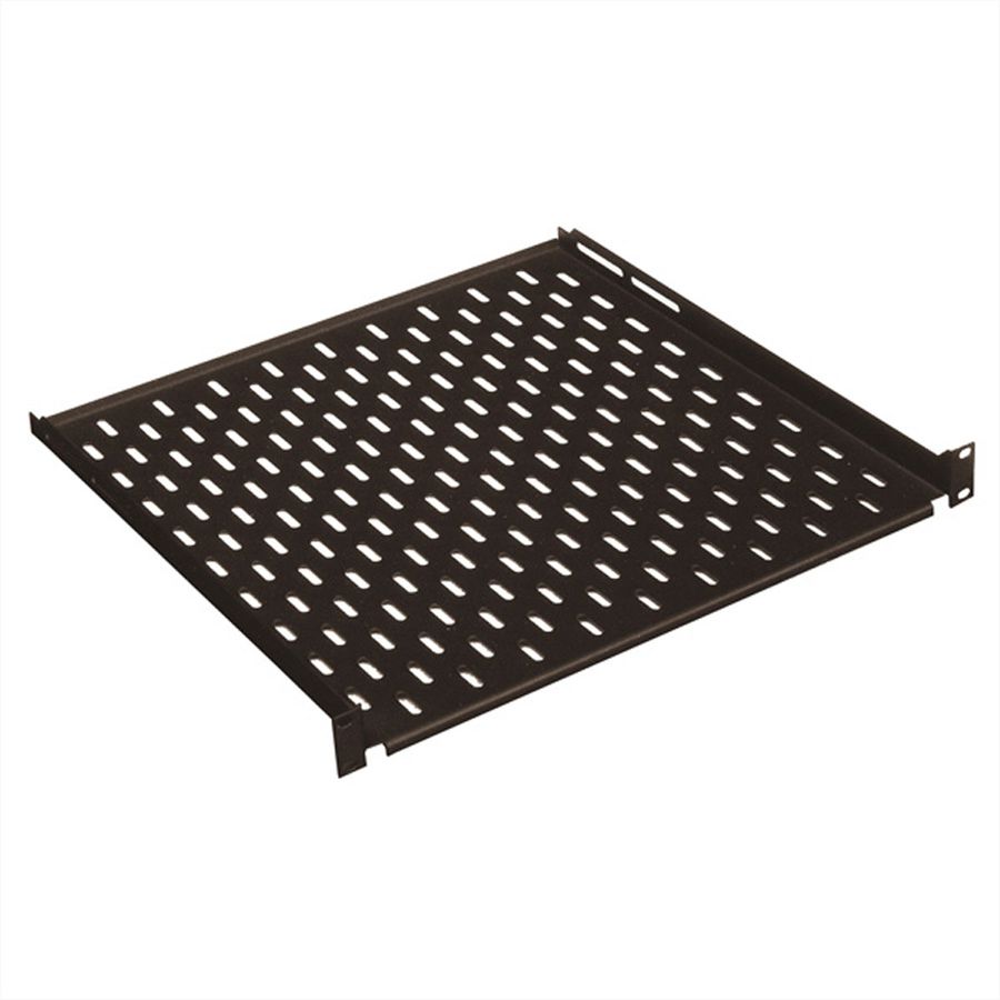 CONTEG Etagère 19", 1U, noire, 435 x 350 mm, max. 15kg
