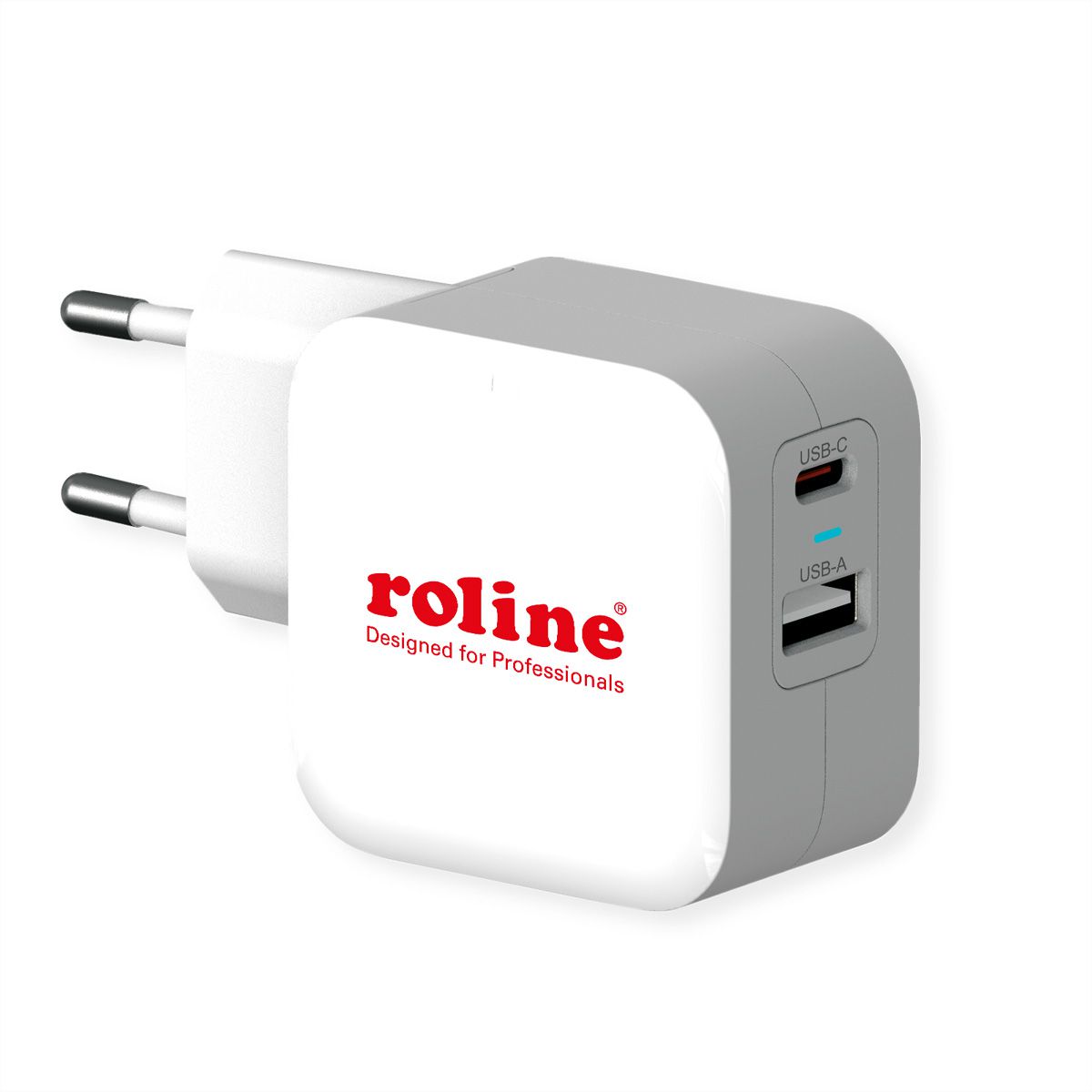 ROLINE Chargeur USB avec prise Euro, 2 ports, 1x QC3.0 A + 1x C (PD), 38W -  SECOMP France