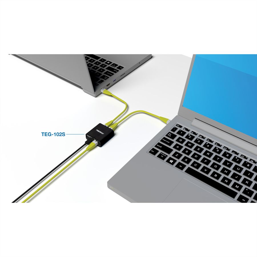 TRENDnet TEG-102S Répartiteur Gigabit à 2 ports avec alimentation USB de type C