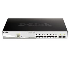 D-Link 10-Port Layer2 PoE+ Smart Managed Gigabit Switch8 x 10/100/1000Mbit/s TP (RJ-45) PoE Port, Port 1-8 802.3at Power-over-Ethernet bis 30 Watt Leistung pro Port2x 100/1000Mbit/s SFP Slot802.3x Flow Control, 802.3ad Link Aggregation und statische Trunk