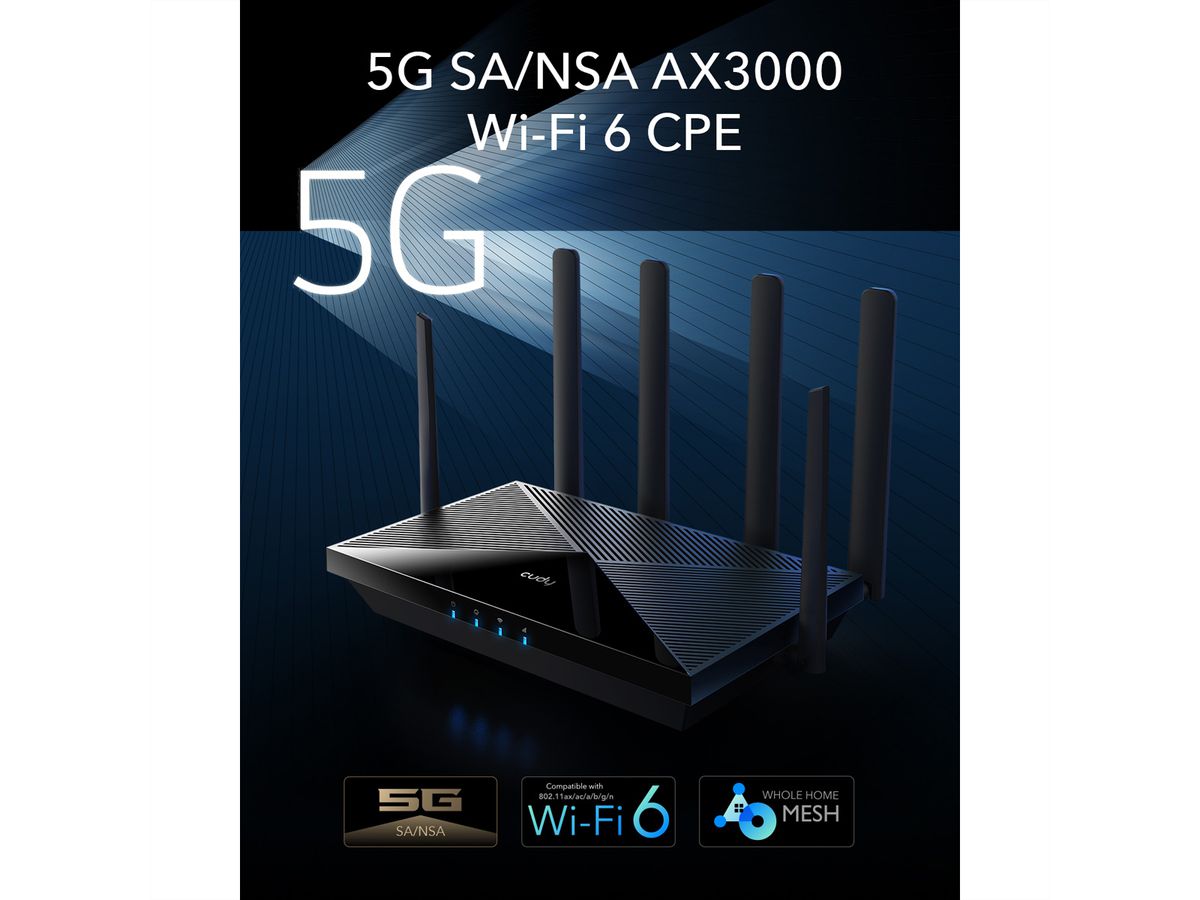 CUDY P5_EU AX3000 Routeur WiFi 6 5G Mesh, Gigabit
