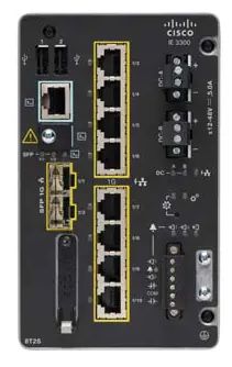 Cisco Catalyst IE-3300-8T2S-E commutateur réseau Géré L2 Gigabit Ethernet (10/100/1000) Noir