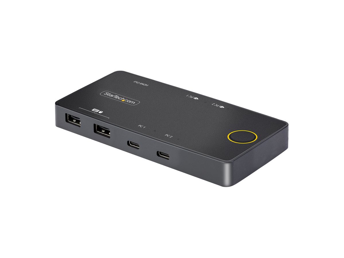 StarTech.com C2-H46-UC2-PD-KVM commutateur écran, clavier et souris Noir