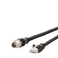 METZ CONNECT Câble Ethernet industriel M12-RJ45, codage X, noir, 2 m