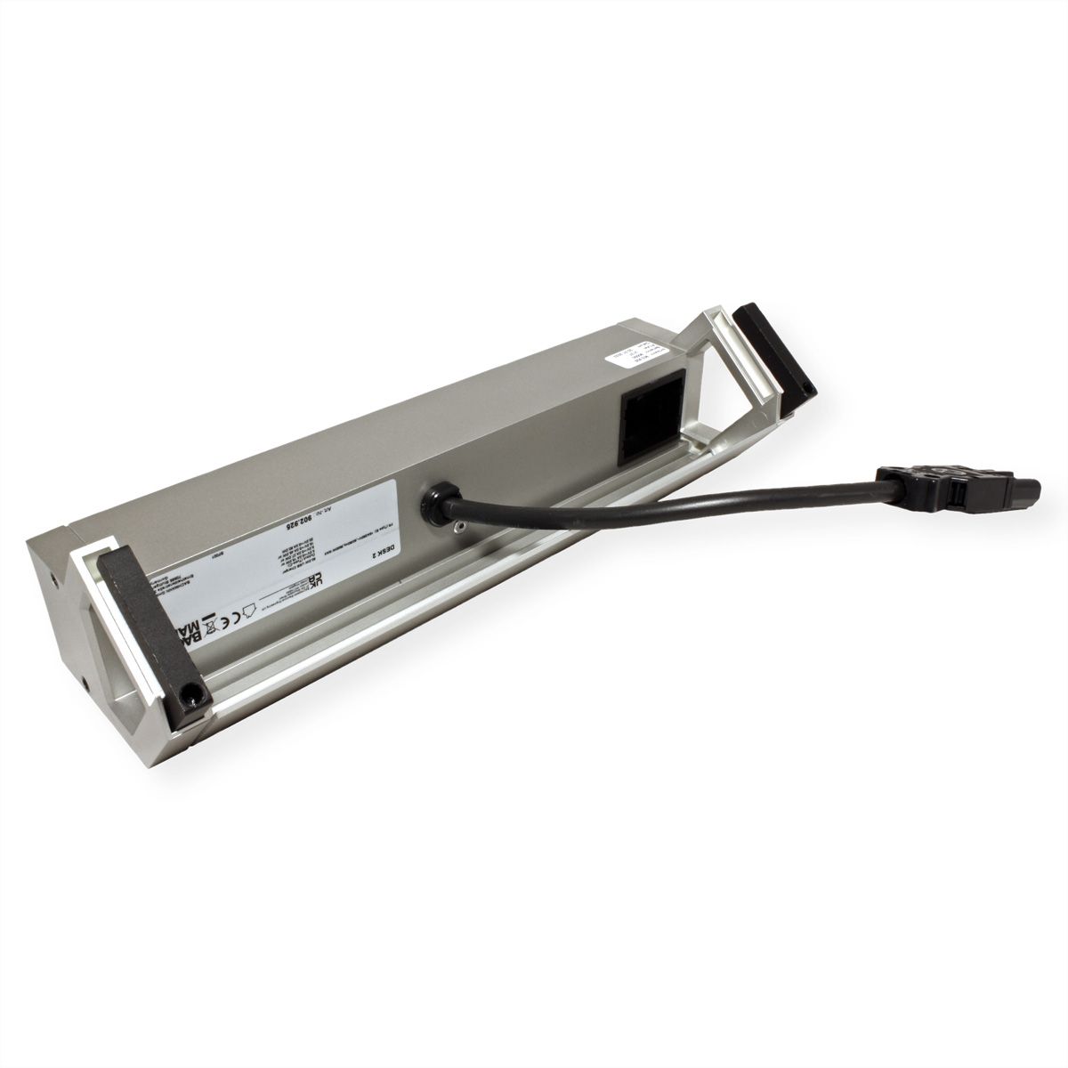 BACHMANN DESK2 2xUTE 1xUSB C 60W 1xCM 0,2m GST18 INOX