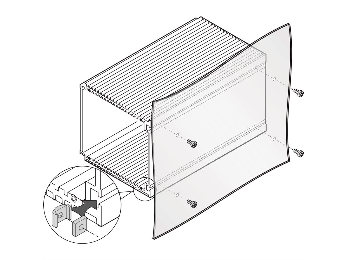 SCHROFF Unité enfichable de type cadre HF, écrou coulissant, M2.5, 100 pièces