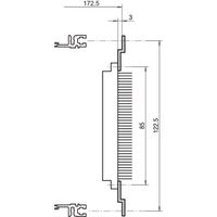 SCHROFF Rail en Z pour connecteurs, DIN 41617, 31 broches, 40 HP