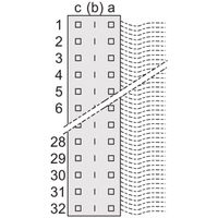 Connecteur SCHROFF de type C, EN 60603, DIN 41612, pour câble ruban