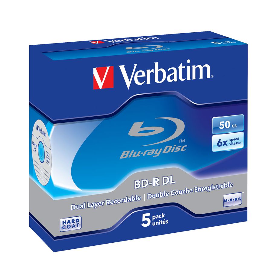 Verbatim BD-R DL 50GB 6 x 5 Pack Jewel Case BD-R 50Go 5pièce(s)