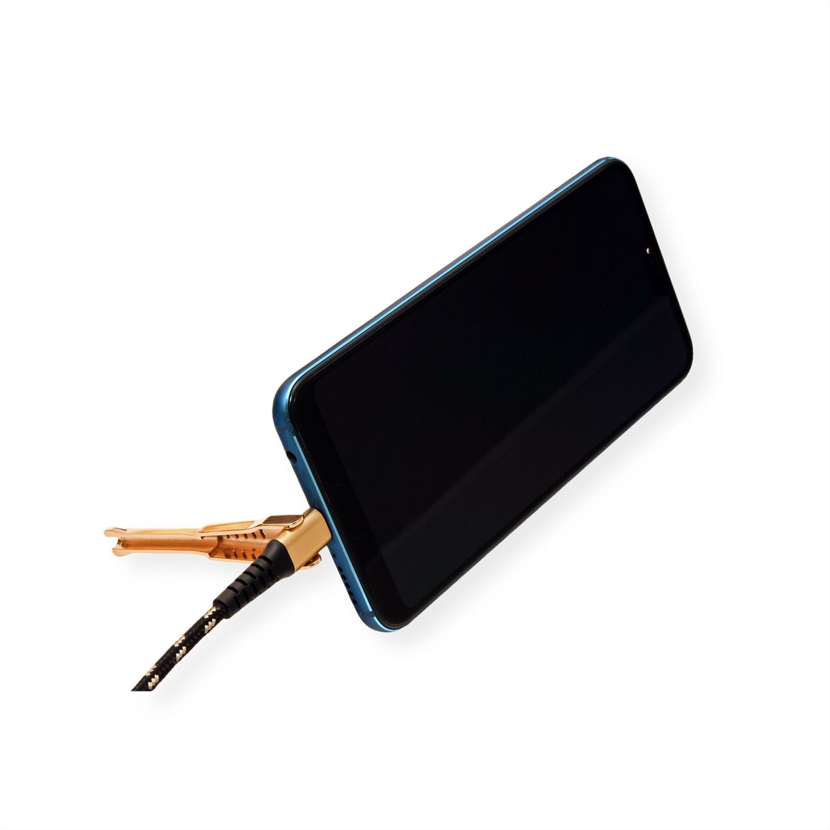 ROLINE GOLD Câble de charge et synchronisation USB 2.0 type A-C, M/M, avec fonction d'appui, 1 m