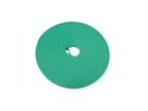 VALUE Bande auto-agrippante sur rouleau, 10mm, vert, 25 m