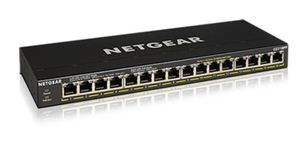 Netgear GS316PP Non-géré Gigabit Ethernet (10/100/1000) Connexion Ethernet, supportant l'alimentation via ce port (PoE) Noir