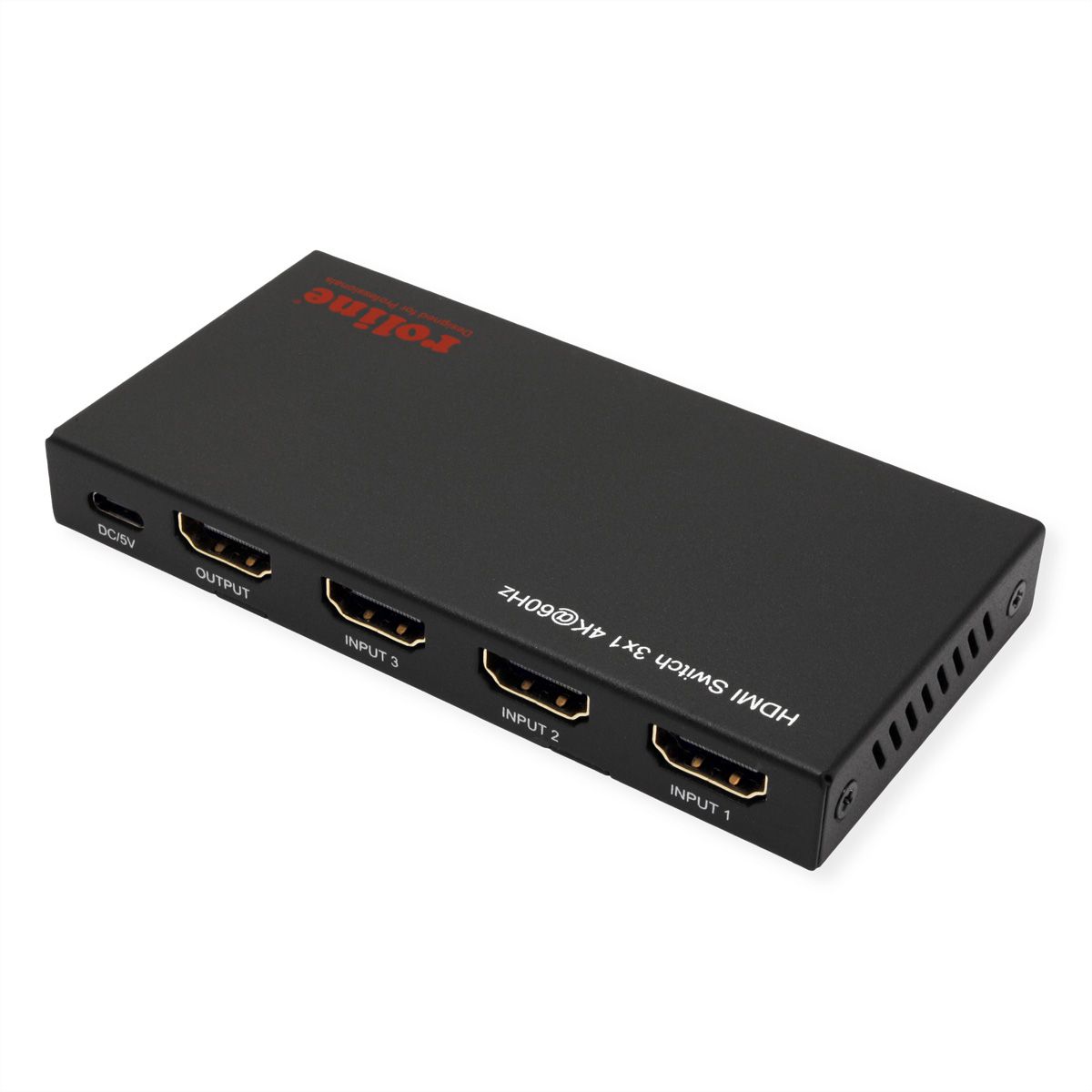 ROLINE Switch HDMI 4K à 3 ports, avec télécommande