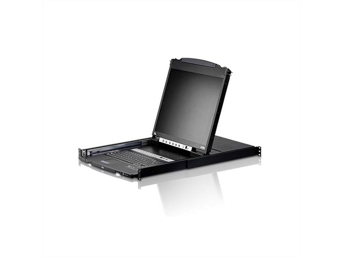 ATEN CL5808N Switch KVM LCD à 8 ports (USB-PS/2 VGA), port USB (double rail), FR-Layout