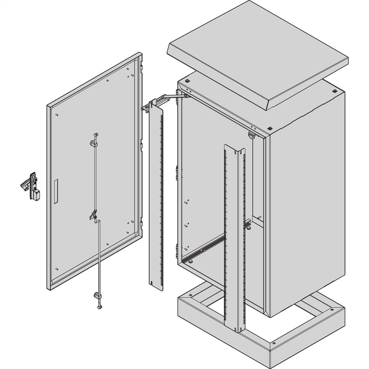 SCHROFF Outdoor Comline ECL Cabinet avec socle, 900H 700W 600D