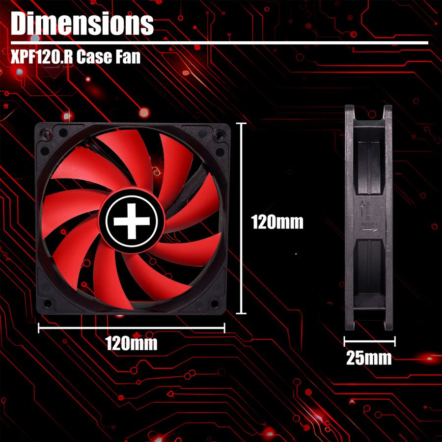 Xilence XPF120.R 120mm Performance Ventilateur de boîtier, 3PIN