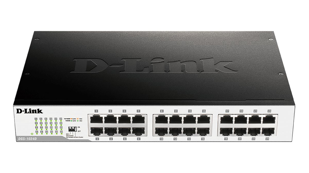 D-Link DGS-1024D commutateur réseau Non-géré Gigabit Ethernet (10/100/1000) 1U Noir, Argent