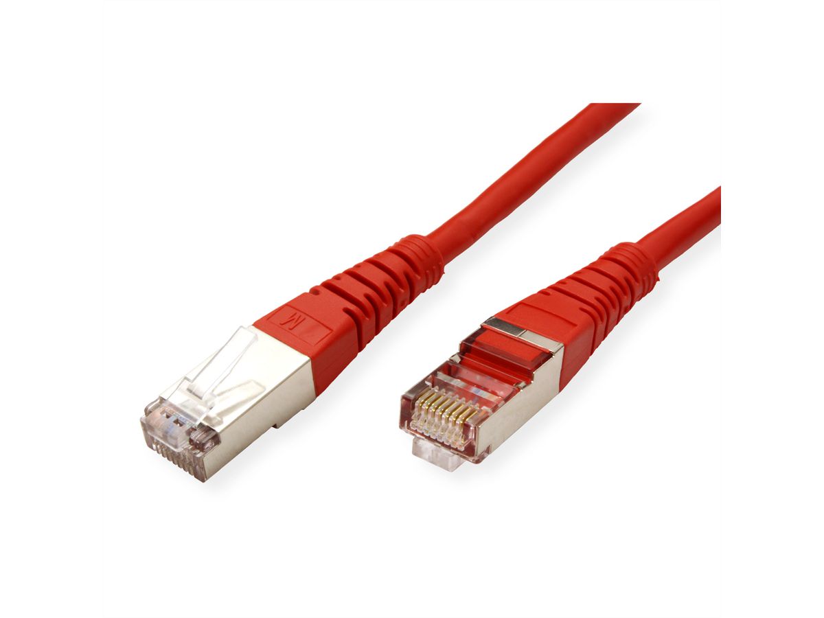 Cordon ROLINE Cat.5e (Classe D) S/FTP AWG26, rouge, 2 m