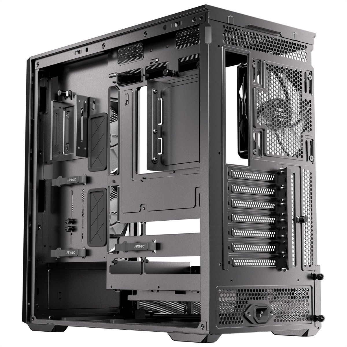 ANTEC FLUX Rear ATX/Micro-ATX/ITX Boîtier PC Midi Tower, noir