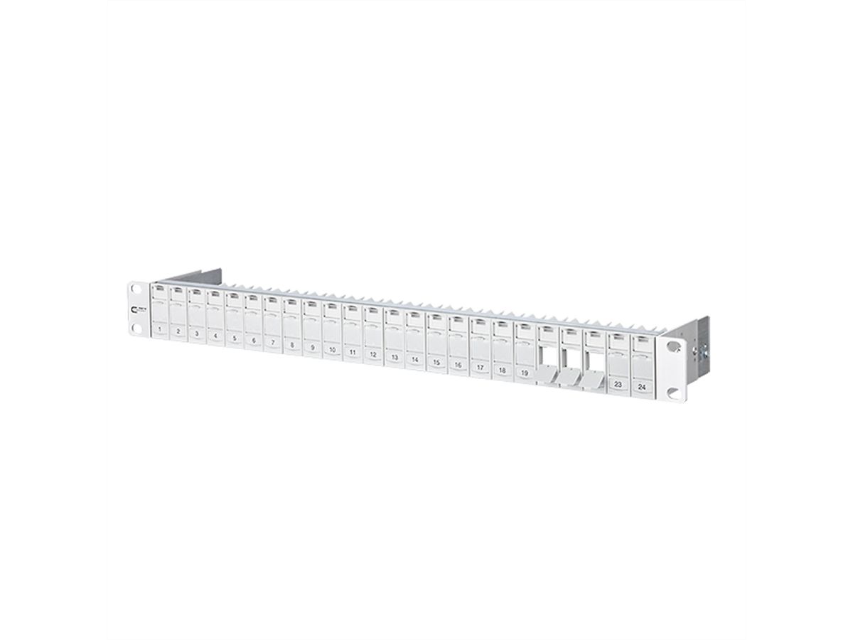 METZ CONNECT Panneau 19" 1UH vide pour 24 modules E-DAT ou Cat.6A