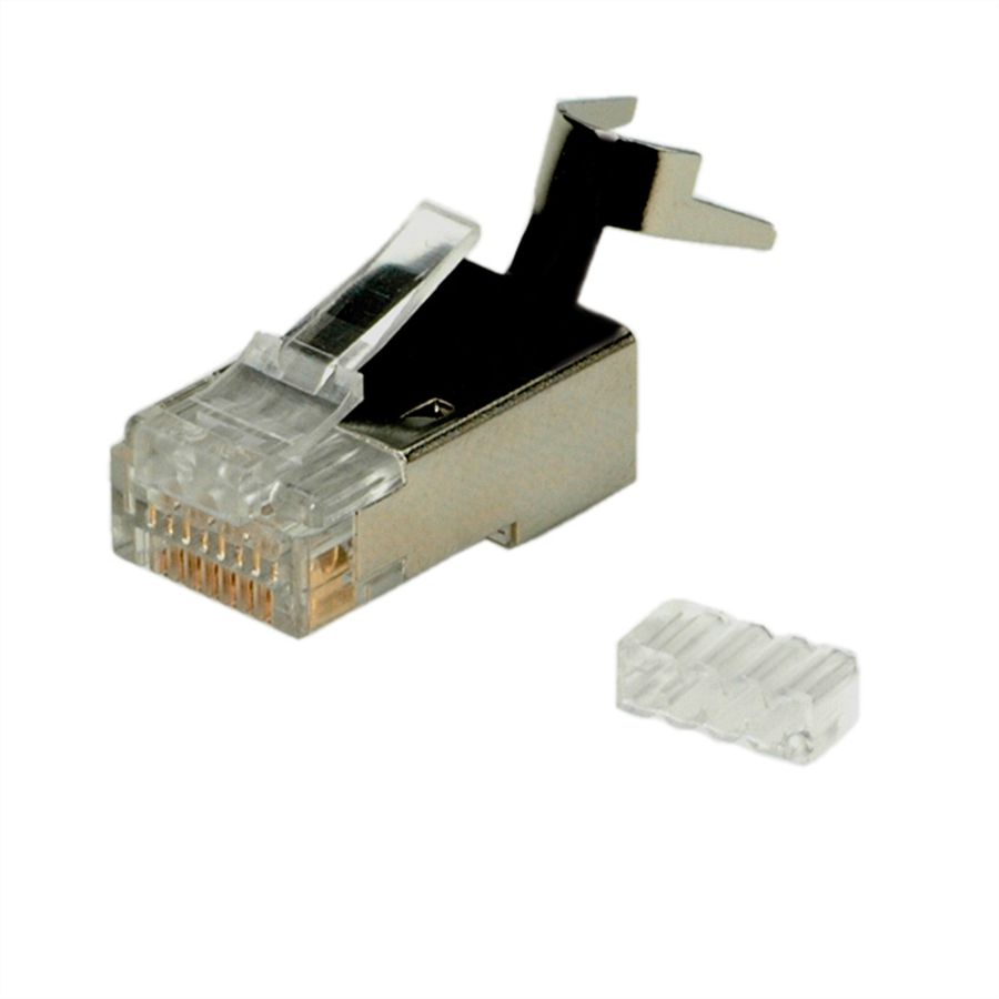 ROLINE Connecteur modulaire blindé Cat.6 (Classe E) pour fil solide, 10 unités