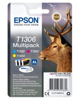 Epson Multipack "Cerf" (T1306) - Encre DURABrite Ultra C, M, J (XL)