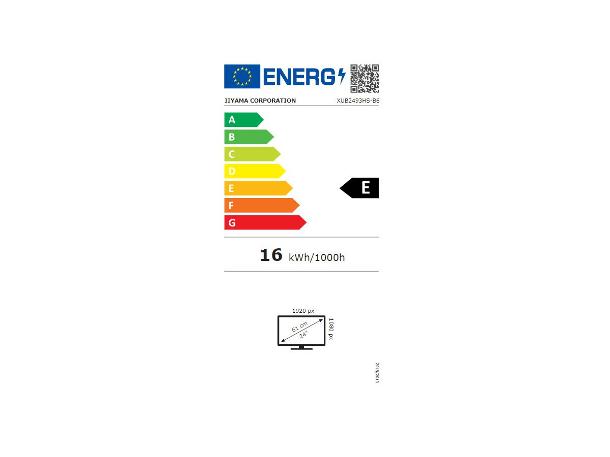 iiyama ProLite XUB2493HS-B6 écran plat de PC 60,5 cm (23.8") 1920 x 1080 pixels Full HD LED Noir
