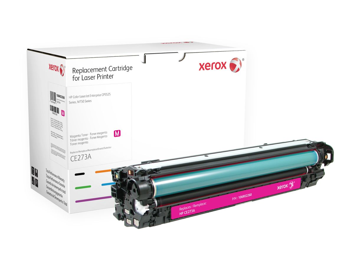 Xerox Toner magenta. Equivalent à HP CE273A. Compatible avec HP Colour LaserJet CP5525